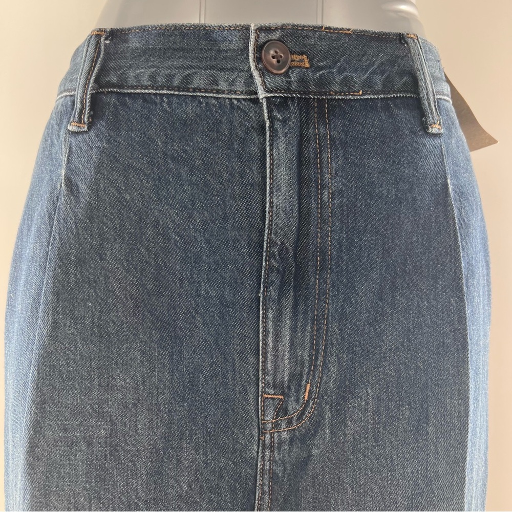 Madewell The Hallow Wide-Leg High Rise Pleat Front Dark Wash Blue Jeans-Size 31 - Picture 2 of 10